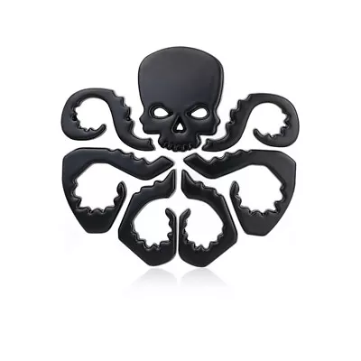 Black Octopus Skull Hydra Emblem Car Motorcycle Fender Body Badge For Universal • $12.65