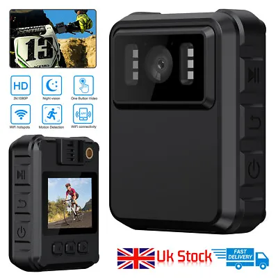 4K HD 1080P Audio Video DVR IR Night Cam WIFI Camcorder Mini Police Body Camera • $34.89