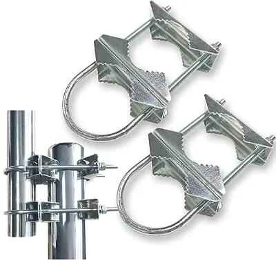  Double U-Bolt Clamp Bracket For Starlink Dish Pole Mount Adjustable Style 1 • $22.48