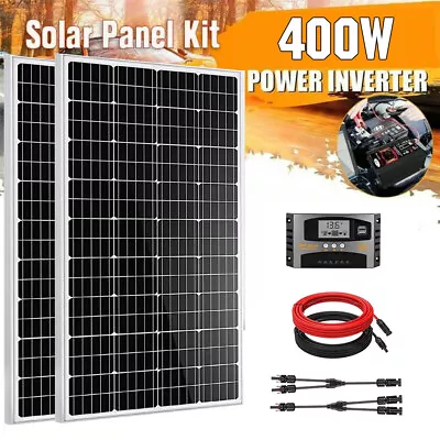 400W Mono Solar Panel Kit 12V W/MPPT 40A Controller For Caravan RV Camper Boat • £265