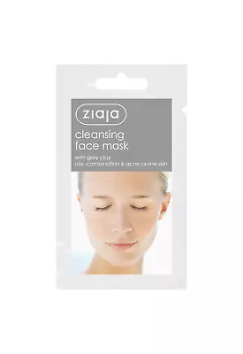 Ziaja Cleansing Face Mask With Grey Clay/Sachet/Diplay 7Ml OFFICIAL UK • £4.85