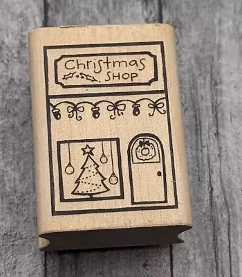 A Muse Artstamps Christmas Shop 2104C Rubber Stamp Wood #B21 • $5.99