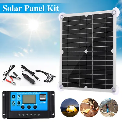 $34.50 • Buy 25W Solar Panel Kit 100A 12V Battery Charger With Controller Caravan Boat