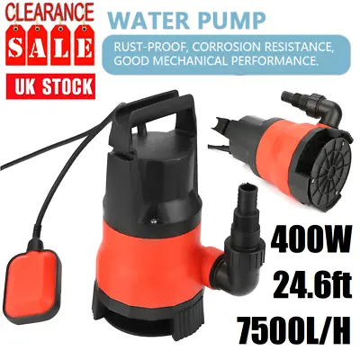 £44.19 • Buy Electric Submersible Pump Clean Dirty Flood Water Pool Garden Well Pond 400W