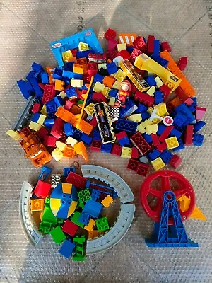 MEGA BLOKS Lot 2.2kg Disney Pixar Cars + Luna Park Mixed Bricks • £10.15