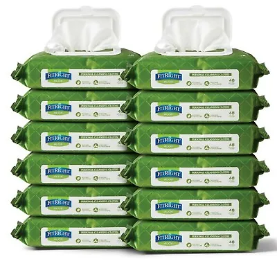 *12-Packs* Medline FitRight Personal Cleansing Cloths Aloe Scented MSC263654 • $44.99