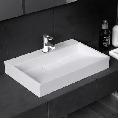 £120.99 • Buy Durovin Bathroom Wash Basin Stone Resin Counter Top Wall Hung Range 500-1200mm