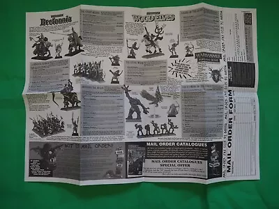 Games Workshop 1997 Mail Order Poster. Yellow 1163 • £12.45