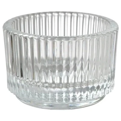 £1 • Buy Ikea FINSMAK Tealight Holder, Clear Glass, 3.5 Cm Wedding Table Decoration