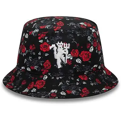 Men's New Era Black Manchester United Floral Print Bucket Hat • $39.99