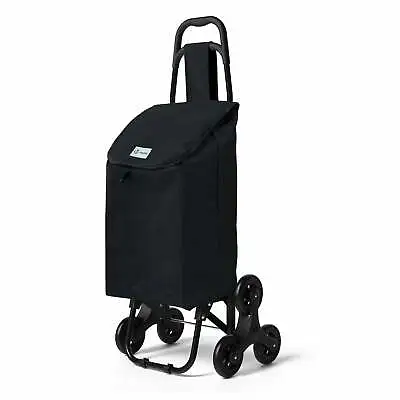 £32.99 • Buy VOUNOT 6 Wheels Shopping Trolley Folding Stair Climbing Cart 32L Oxford Black 