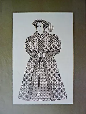 8829A]Blackwork Chart-Katherine Parr Wife Of Henry Eighth • £1.60