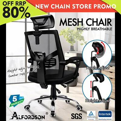 $159.79 • Buy ALFORDSON Mesh Office Chair Gaming Executive Fabric Seat Racing Footrest Recline