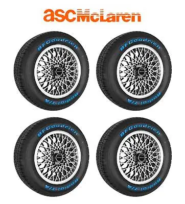 1987-1988 ASC McLaren Mustang OEM Silver Wheels & Tires W/ Center Caps Set Of 4 • $1899.95