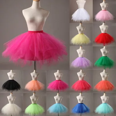 £10.56 • Buy UK Women Adult Lady Tutu Tulle Skirt Fancy Skirt Dress Up Party Dancing Dress SK