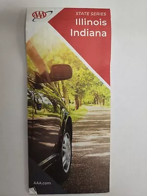 AAA Road Map Of Illinois Indiana  • $8