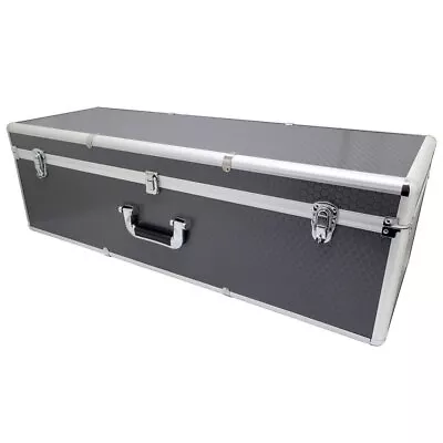 Large Long Silver Flight Storage Case Telescope Tool Box  Trunk Chest With Foam • £66.82