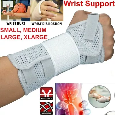 Breathable Wrist Support Brace Splint For Carpal Tunnel Arthritis Sprain Strain • £5.40