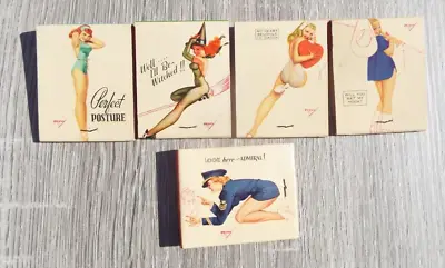 5 New Vintage Pinup Girl By George Petty Match Books From Long Beach California • $25