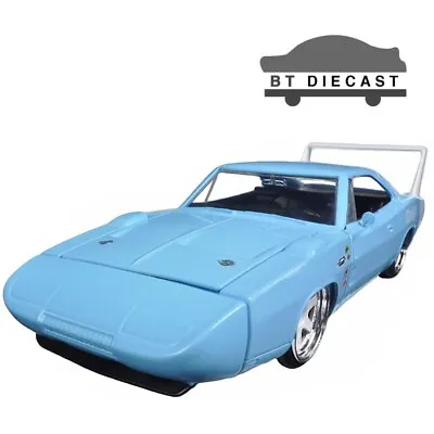 Jada Bigtime Muscle 1969 Dodge Charger Daytona 1/24 Diecast Car Light Blue 98169 • $17.70
