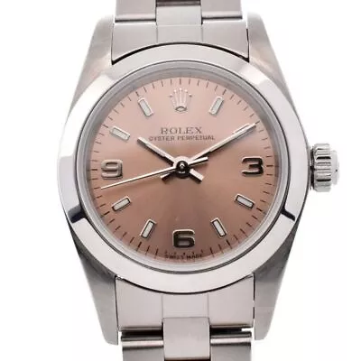 ROLEX Oyster Perpetual 76080 Pink Gold Dial Automatic Ladies Watch R#129993 • $3614.49