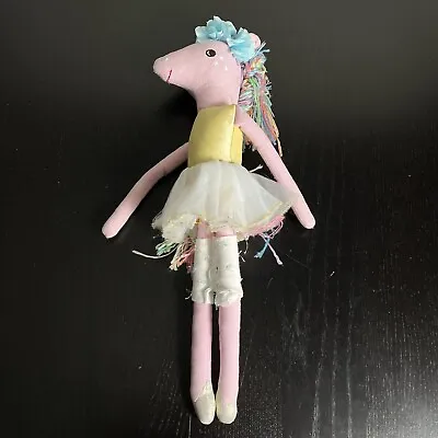 Pottery Barn Kids Pink Unicorn Ballerina 18  Plush Doll Stuffed Animal Toy PBK • $18