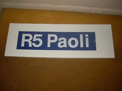 SEPTA Philadelphia R-5 PAOLI/GLENSIDE Railroad Retired STATION SIGN  /EUC • $39.95