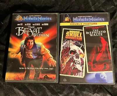 Dvd Lot The Beast Within & House On Skull Mountain/Mephisto Waltz Midnite Movies • $38.95