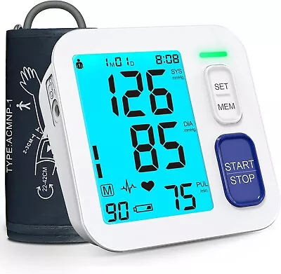 Tensiometro Digital De Brazo Maquina Medidor De Presion Arterial AutomÃ¡Tico FDA • $23.50
