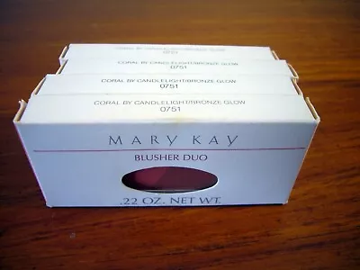4 Mary Kay Coral By Candlelight/Bronze Glow Blusher Duo Cheek Color .22oz 0751 • $39