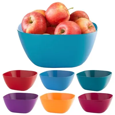 13x26cm Large Durable Plastic Salad Serving Bowl Microwave Dishwasher Food Safe • £7.49