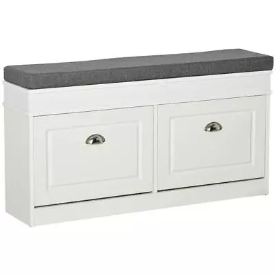 Unbranded Shoe Storage Bench Ottoman 21.75  H X 41.00  W Particle Board+Cushion • $222.96