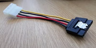 £1.99 • Buy 15 Pin Female SATA ATA HDD Hardrive To 4 PIN IDE MOLEX Power Adapter Cable 135mm