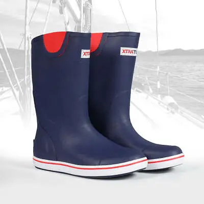 £52.99 • Buy XTRATUF Men's Navy/Red 12  Rubber Deck Sailing Boot 22732