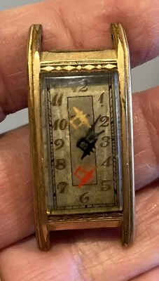 Vintage Art Deco Watch 3 Fighter Planes Red/black/gold No Stem Piece Or Band • $500