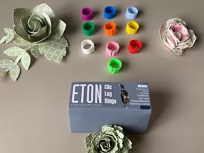 10 X ETON Clic & Universal Leg Rings For Birds Chickens Game - Various Sizes • £3.70