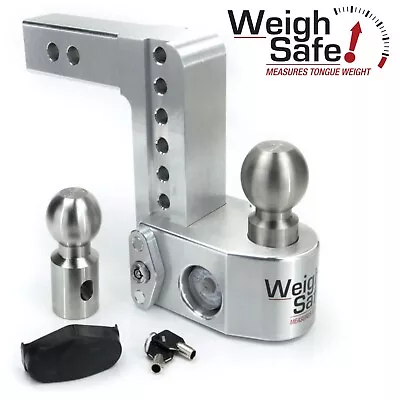 Weigh Safe WS8-2 Hitch 8  Drop Tongue Weight Scale  2  Shank 2  & 2-5/16  Ball • $334