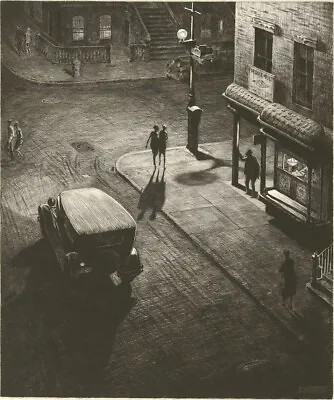 Martin Lewis - Speakeasy Corner (1928) New York City - 17  X 22  Fine Art Print • $79.99