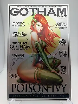 POISON IVY GOTHAM MAGAZINE METAL ART PRINT Jamie Tyndall Batman • $29.99