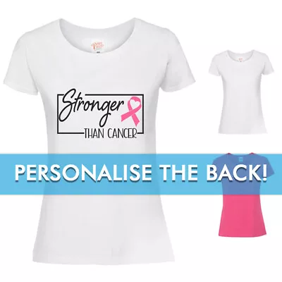 STRONGER THAN Cancer Ladies T-Shirt Charity Walk Run Mud Run Race For Life • £10.99