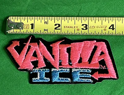 4” Vintage Vanilla Ice Jacket Patch Neon Pink King Embroideries NOS Rap Pop 90s • $9.99