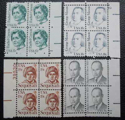 US Plate Blocks  Sc 1857 1858 1859 1865 MNH 1981 Great American Series • $6.25