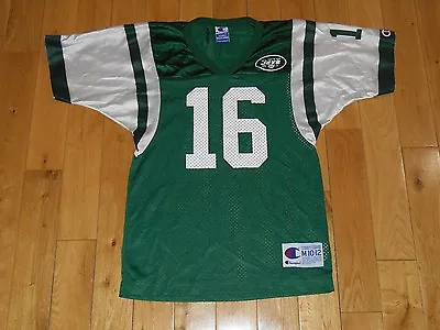 Vintage Champion VINNY TESTAVERDE NEW YORK JETS Youth NFL Team Replica JERSEY Md • $29.74