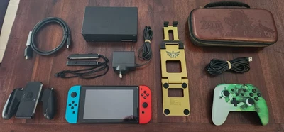 $180.50 • Buy Nintendo Switch Console Handset - Zelda Wired Controller , Carry Case & Stand