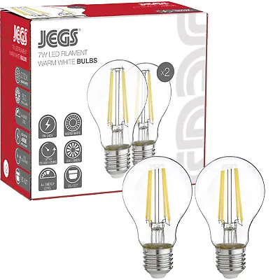 £5.99 • Buy  LED E27 Edison Screw Bulb, 7W Is Equivalent To 60W, Clear Filament - Pack Of 2 