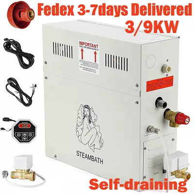 3/9KW Steam Shower Generator Self-Draining Steam Generator Kit Bath Shower... • $239.99