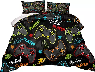 Gaming Comforter For Boys TeenGame Contoller Bedding Set For Boys KidsDown Alt • $58.96