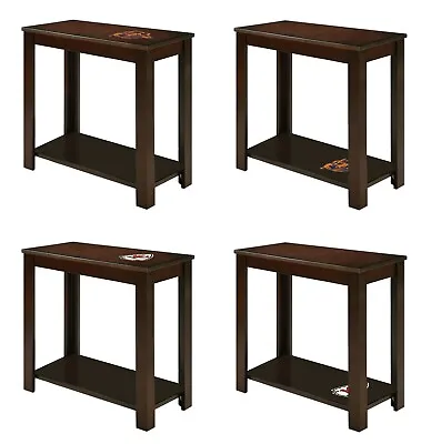 End Table Night Stand Espresso Wood NFL Team Decal Man Cave Top Or Bottom Shelf • $139.88