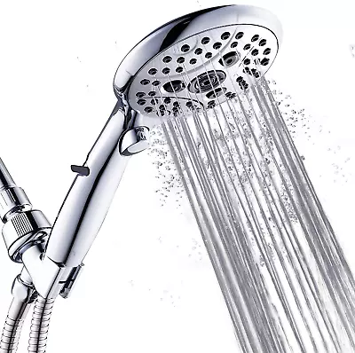 VXV Bathroom Handheld Shower Head With On Off Switch 6 Spray Setting Removabl... • $39.58