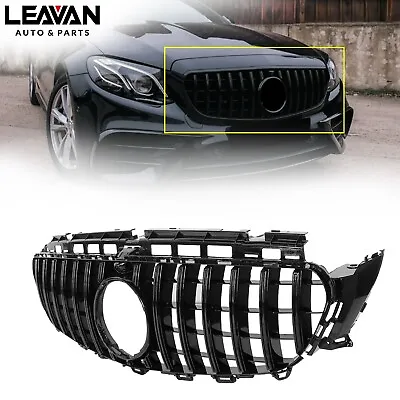 For Benz W213 E300 E350 E400 Sedan 2016-2020 ALL Black GT-R Grille W/CAMERA HOLE • $82.99